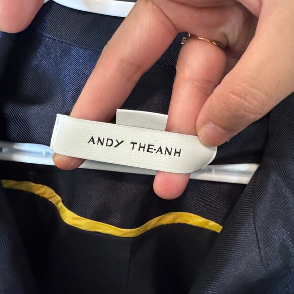 Andy The-Anh women's two-tone single button long sleeve blazer size 8 - Picture 9 of 11